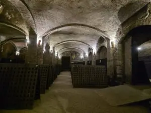 The cellar of a winery.