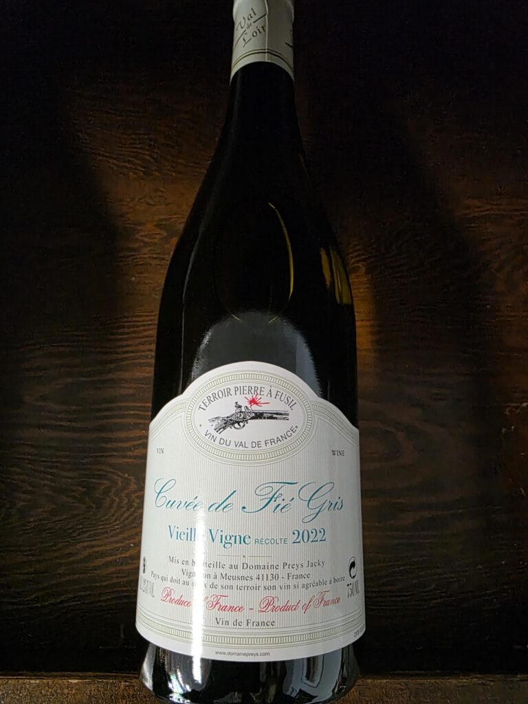 A bottle of Preys Fie Gris 2022.