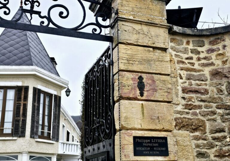 The front gates of Domaine Philippe Livera.