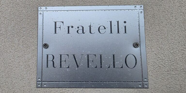 A sign displaying the name Fratelli Revello.